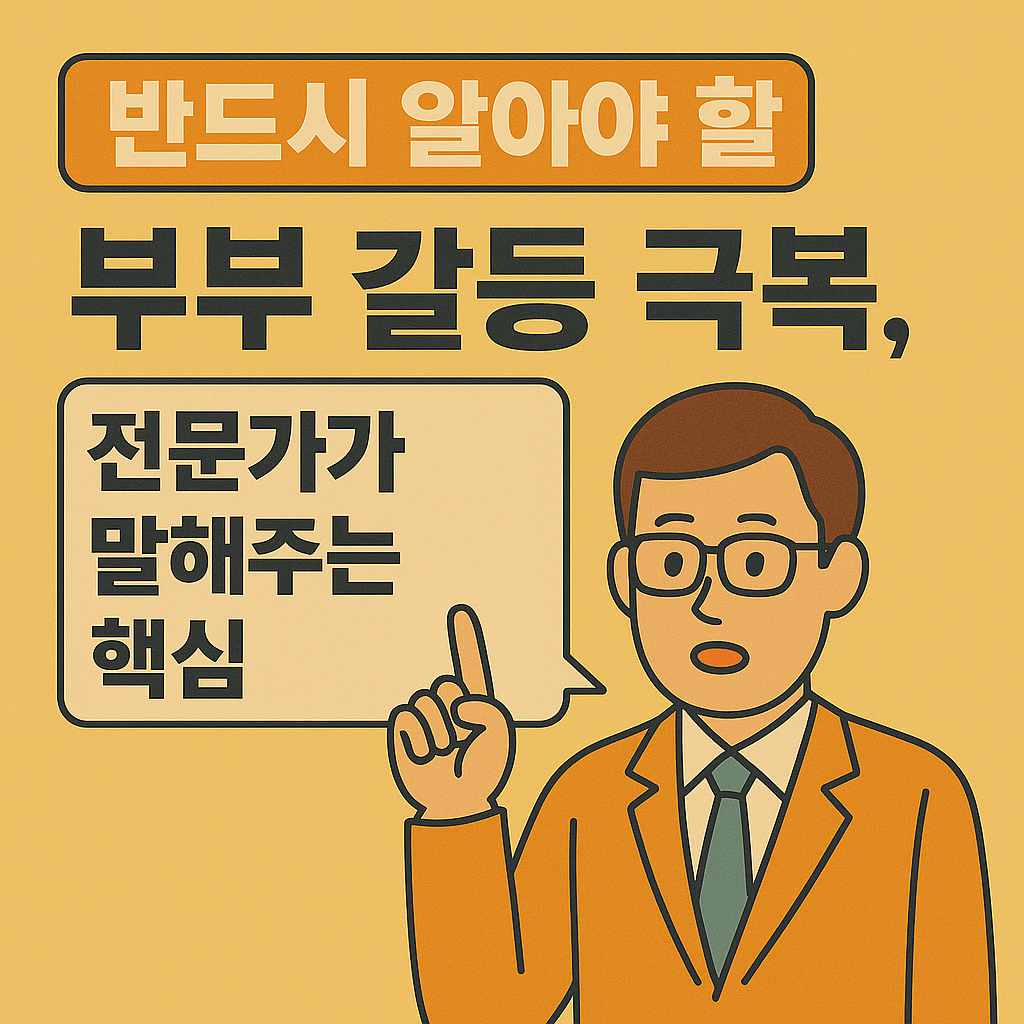 부부 갈등 해결 전문가의 조언
