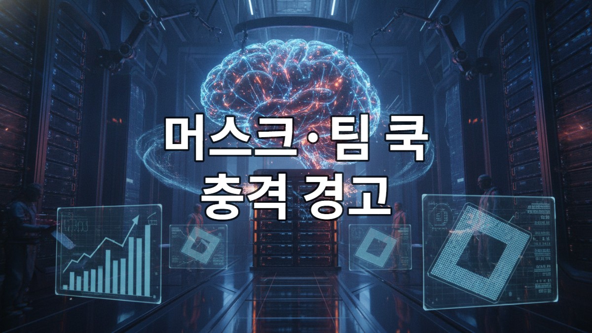 AI 기술의 폭발적인 성장과 그로 인해 발생하는 반도체 공급 부족 사태를 시각적으로 표현한 미래지향적 이미지