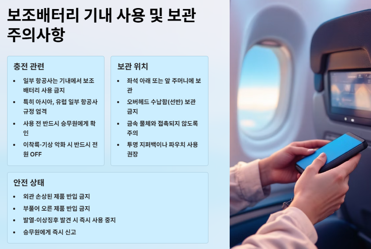 해외여행시 보조배터리(파워뱅크) 가이드: 비행기 탈 때 점검사항