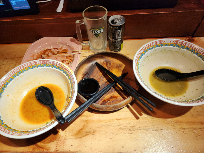 we emptied all the bowls