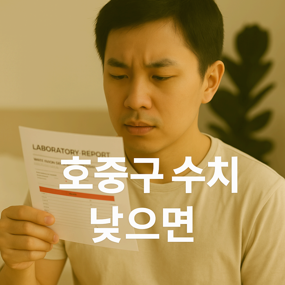 호중구 수치가 낮으면 발열과 염증 반응이 심해집니다.