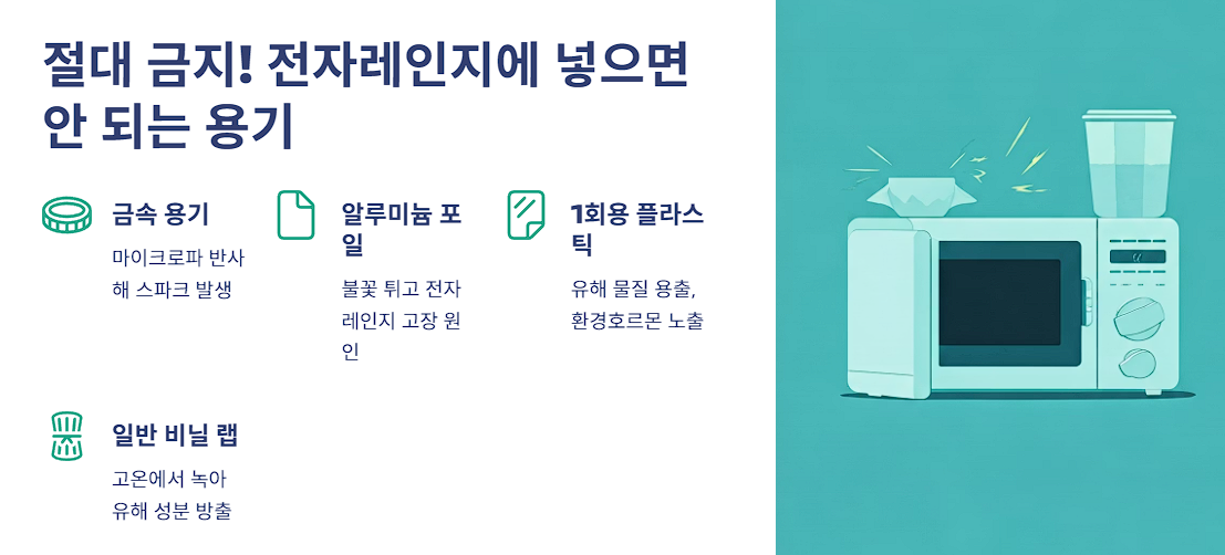 절대 금지! 전자레인지에 넣으면 안 되는 용기