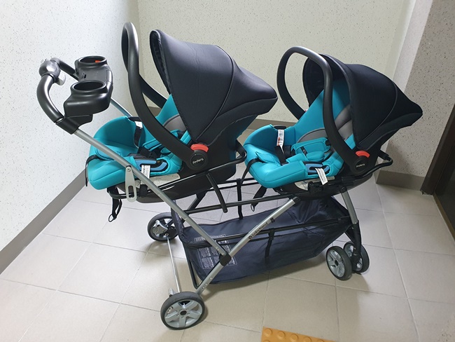 스냅앤고_더블_페도라_바구니카시트_당근_중고