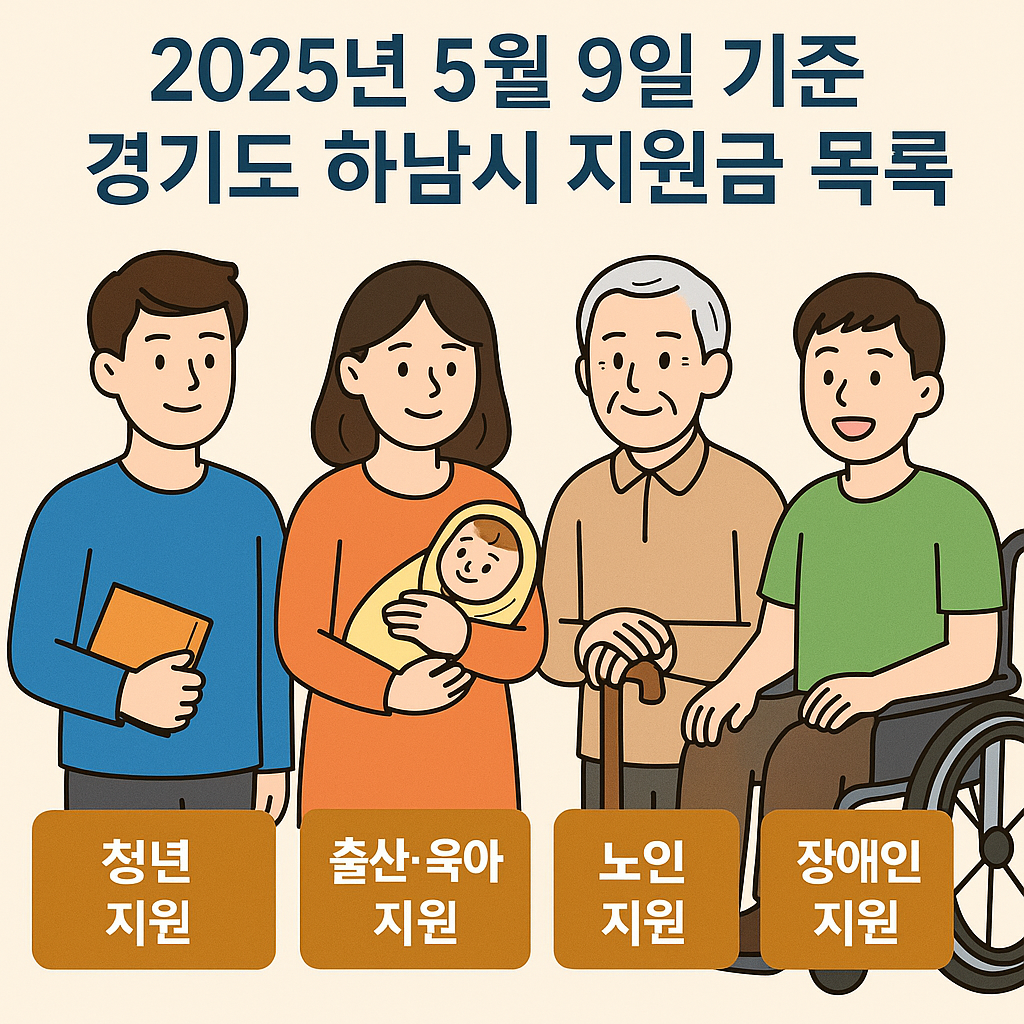 2025 경기도 하남시 지원금 총정리 - 청년·출산·복지 혜택 한눈에