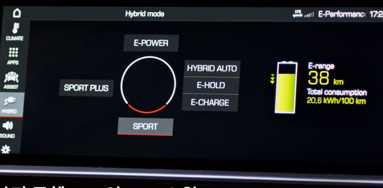 카이엔-e-하이브리드모드