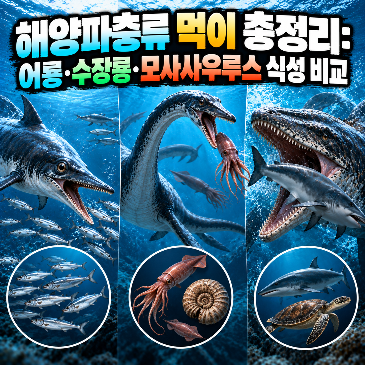 해양파충류 먹이