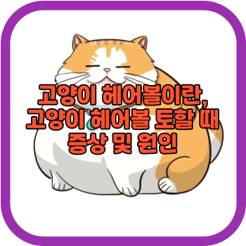 고양이 헤어볼이란, 고양이 헤어볼 토할 때 증상 및 원인