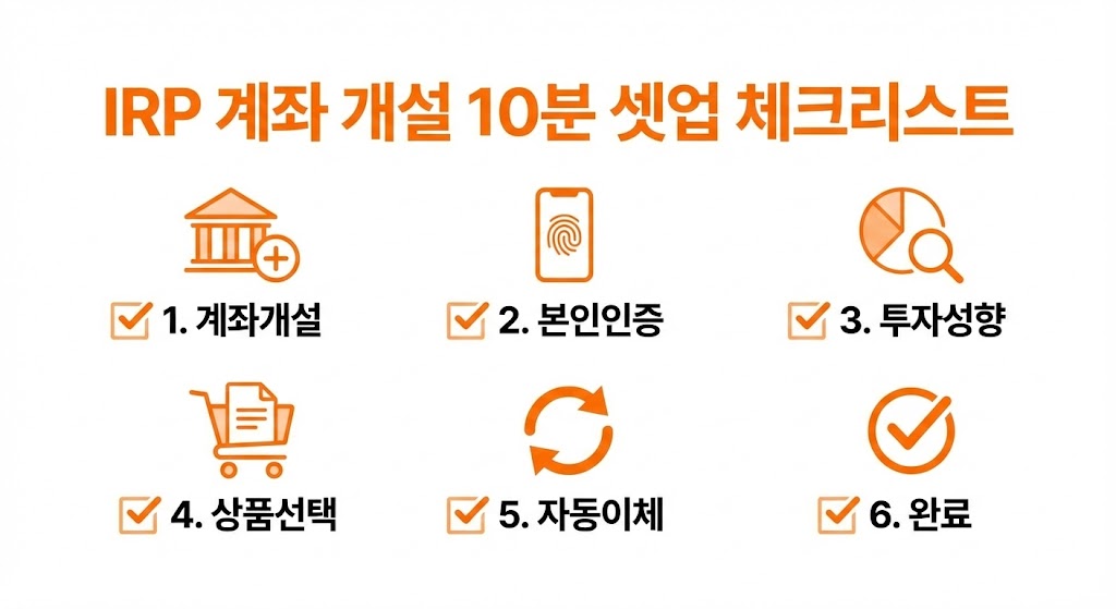 IRP 계좌 개설부터 세액공제까지(10분 셋업): 2026 연말정산 절세 루틴