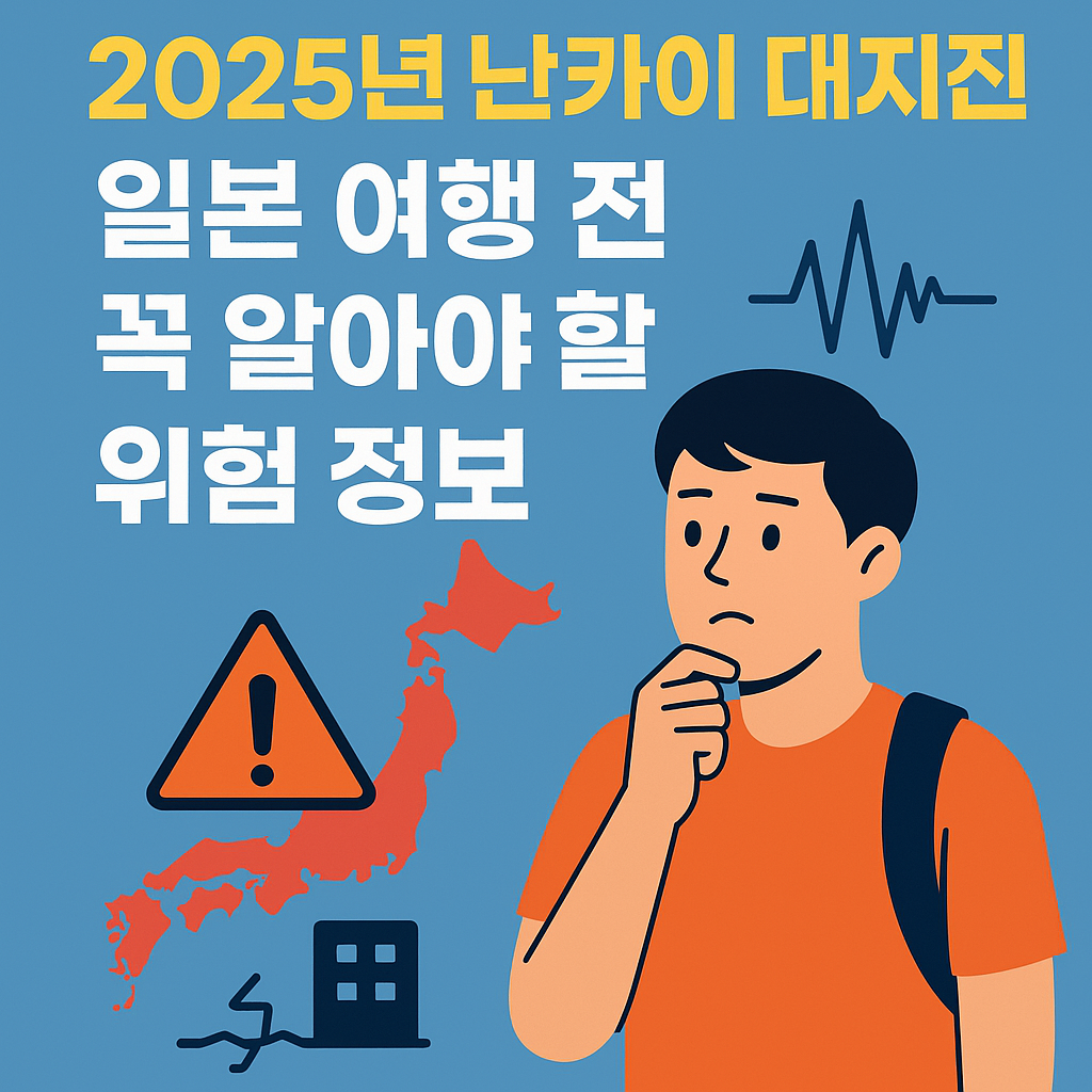 일본 여행자 대상 2025년 난카이 대지진 경고 시각 요약
