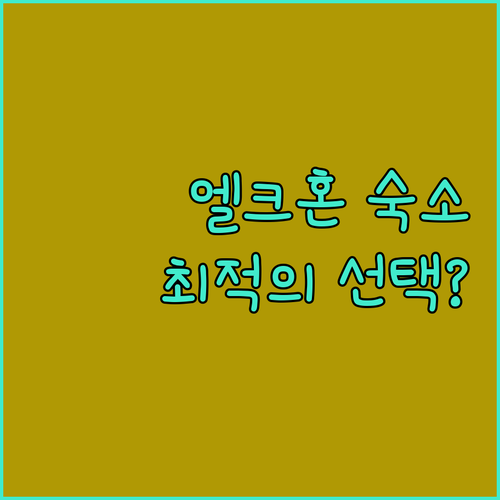 엘크혼 홀리데이 인 익스프레스! 레이