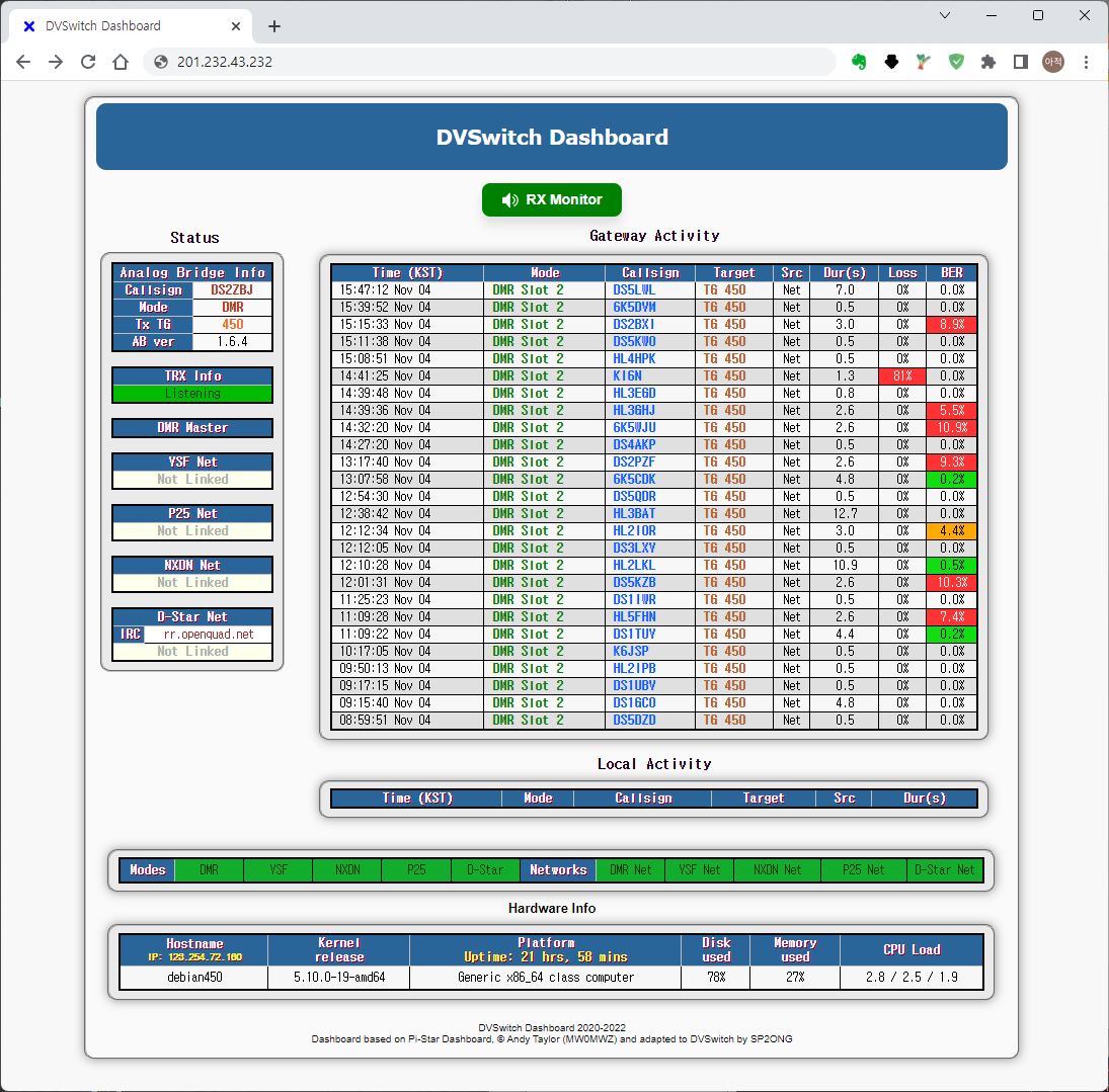 dvswitch dashboard