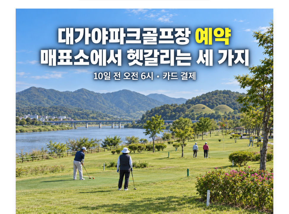 대가야파크골프장 예약, 고령 원정객이 매표소에서 헷갈리는 세 가지