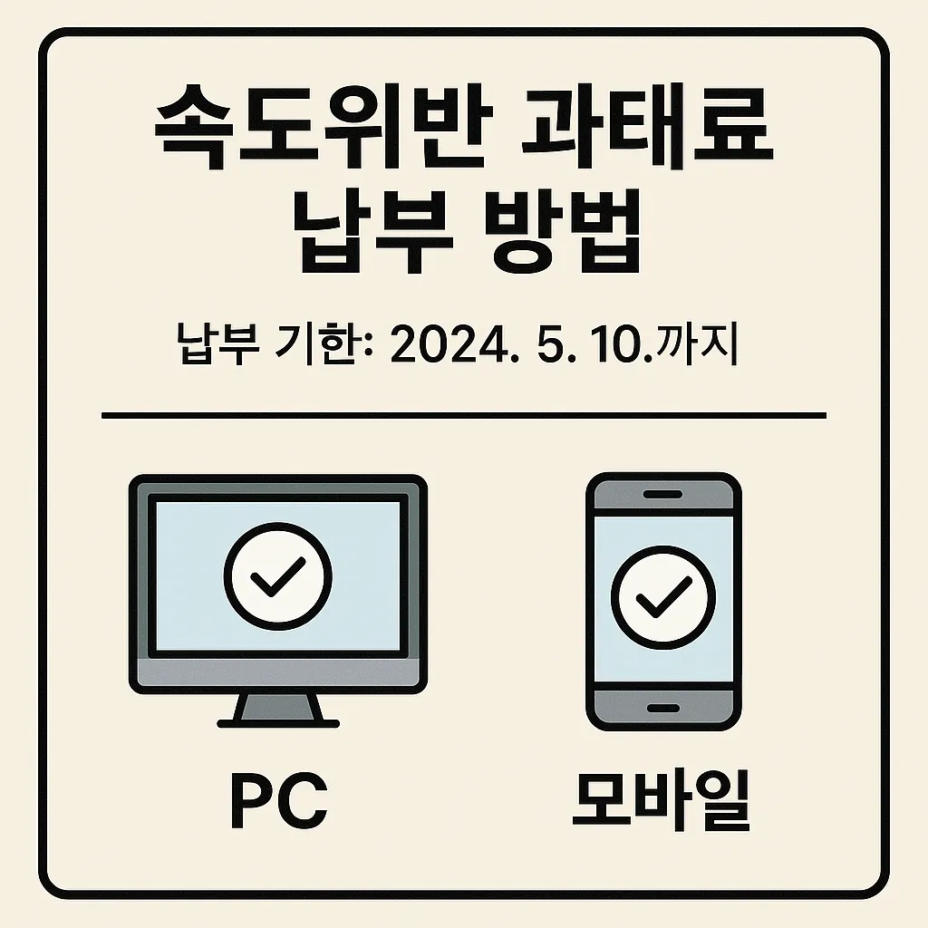 속도위반 과태료 납부 방법 이미지