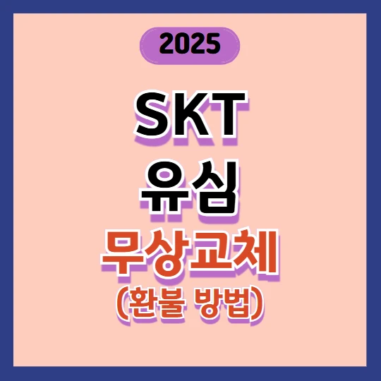 SKT 유심 무상 교체 방법(+ 유심 환불 신청 방법, 알뜰폰 ) 2025