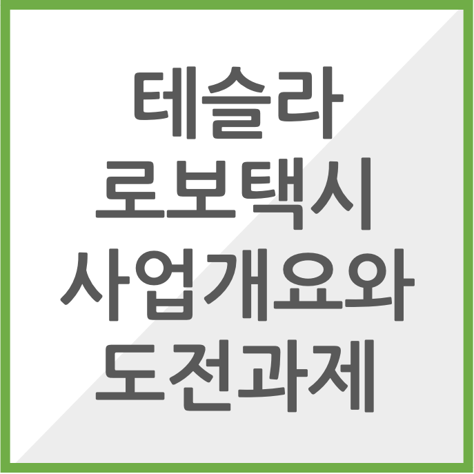 테슬라 로보택시 개요 썸네일 이미지
