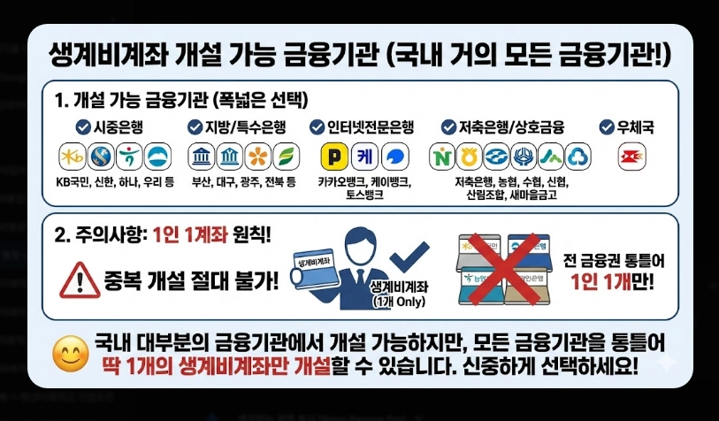 일반통장 vs 압류방지통장 차이 보호 금액 및 개설 조건 비교표 (2026년)