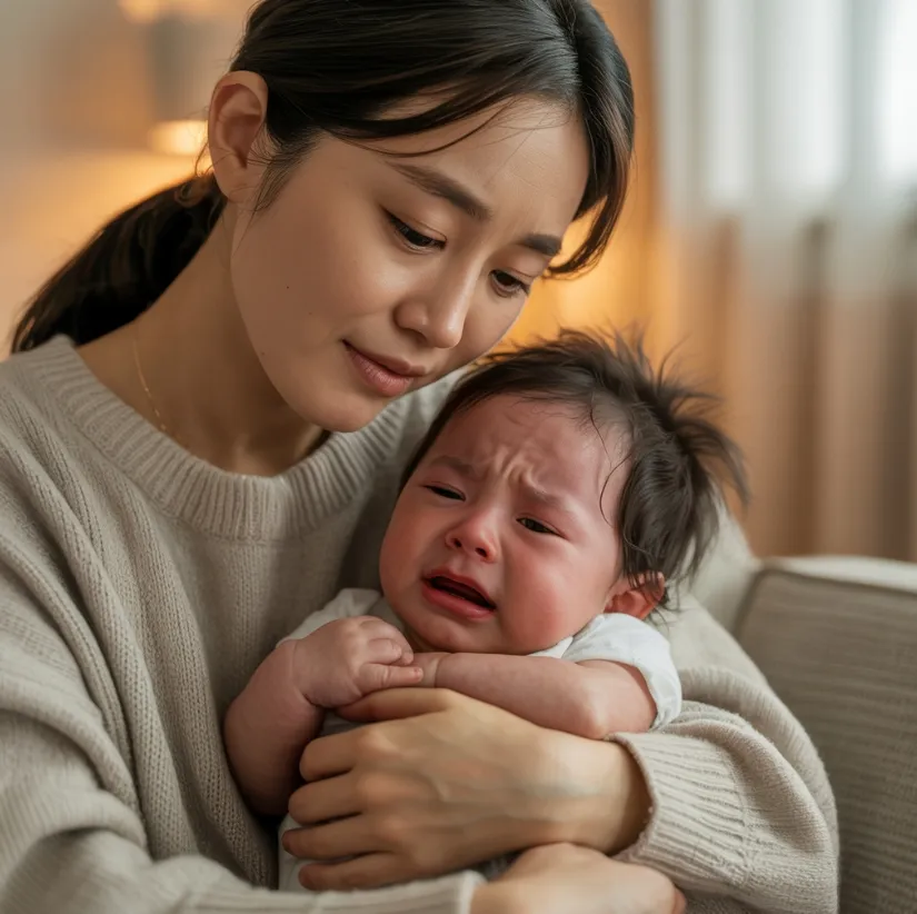 아기 중이염 증상 이미지