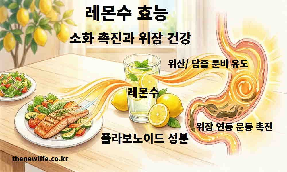 레몬수 효능 소화 촉진 위장 건강