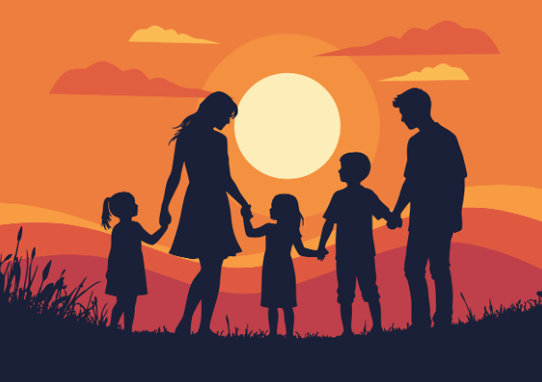 온-가족이-손을-잡고-서-있는-이미지