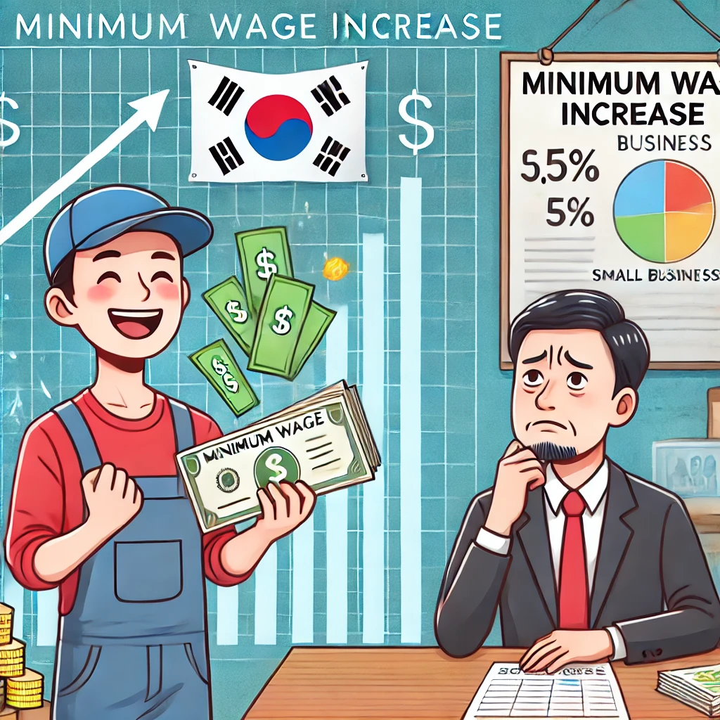 최저임금 인상의 경제적 효과를 보여주는 이미지