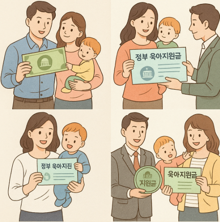정부 육아 출산 지원금 이미지