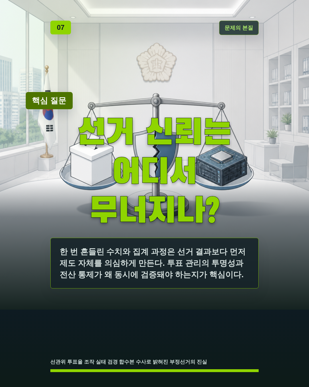 선거 신뢰는 어디서 무너지나?