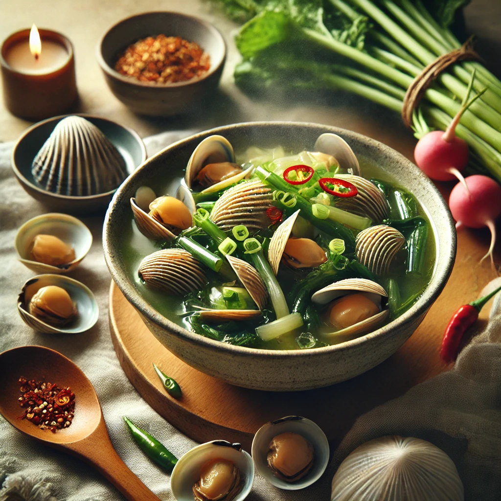 바지락 시래기 된장국 한그릇