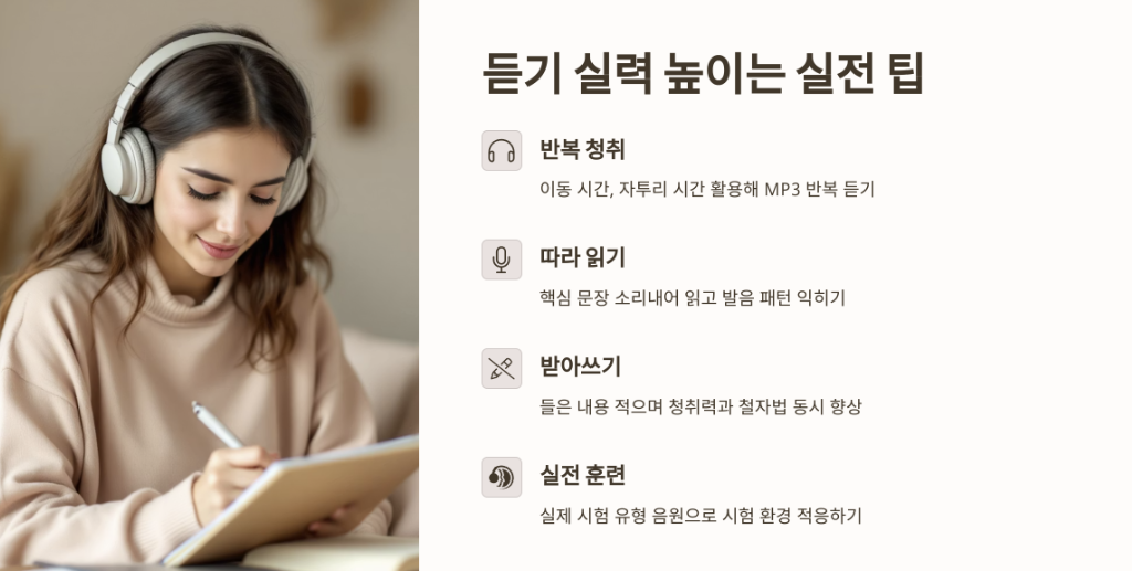 듣기 실력 높이는 팁