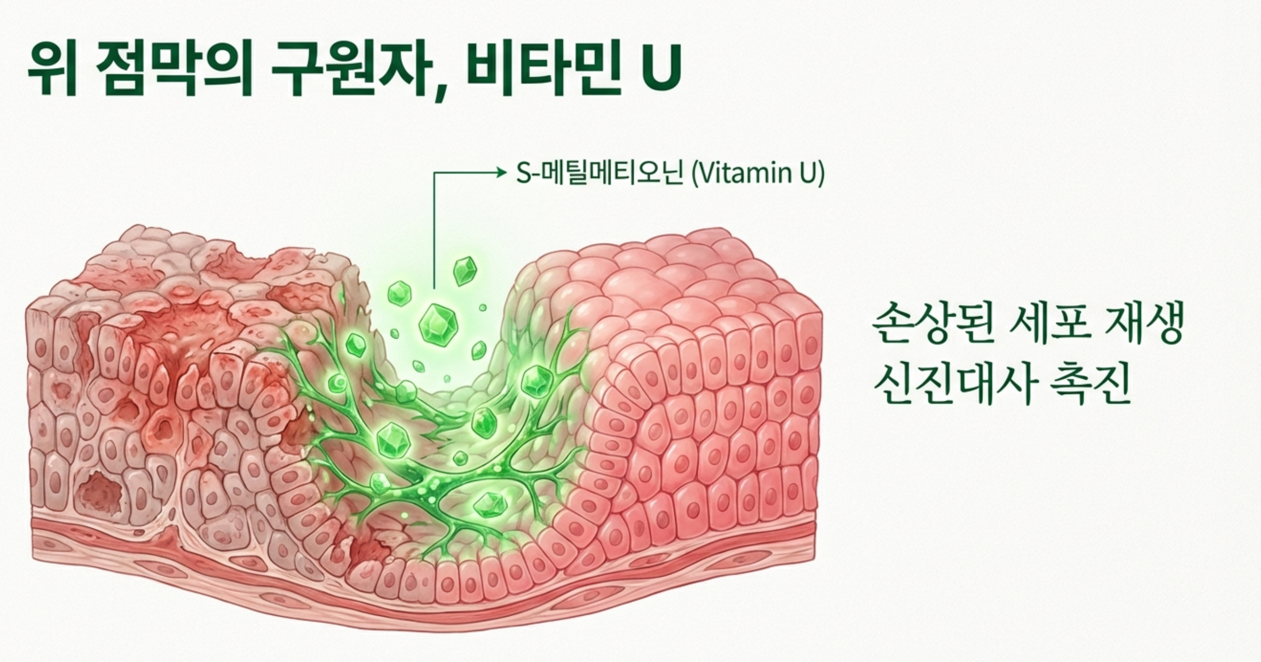 위장 점막의 구원자, 비타민 U의 메커니즘