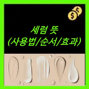 세럼 뜻 사용법 순서 효과