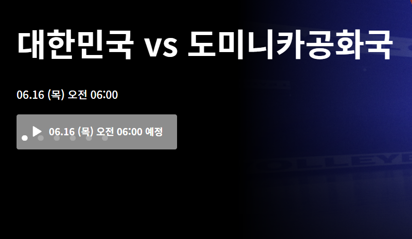 여자배구 대한민국 대 도미니카공화국 중계 일정표