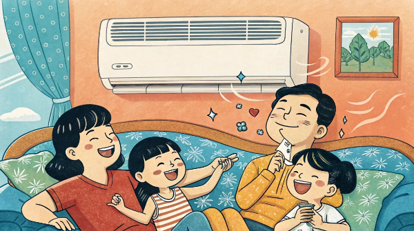 가족-에어컨-휴식