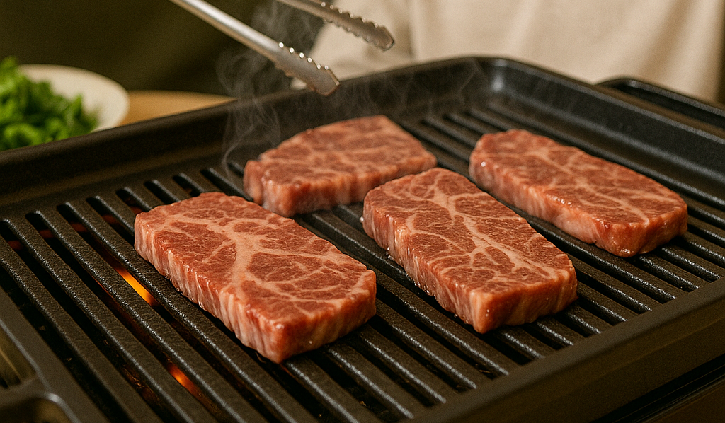 쇠고기를 요리로 즐기는 이미지