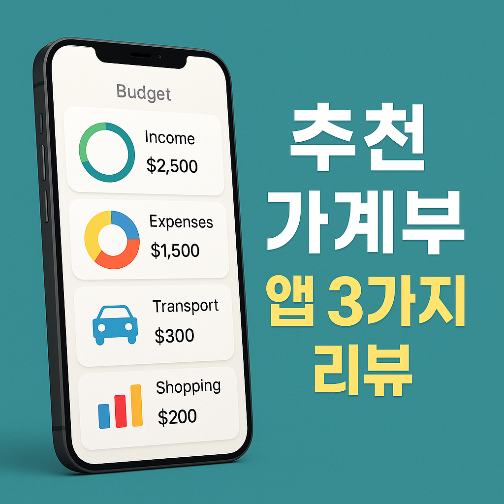 추천 가계부 앱 3가지 리뷰