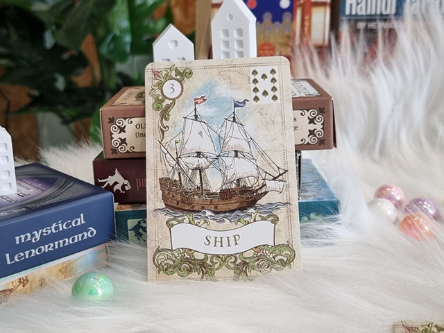 드림타로21 &ndash; 올드스타일 레노먼드 3번 배 / Dreamtarot21 &ndash; Old Style Lenormand No.3 배, 여행과 변화의 암시