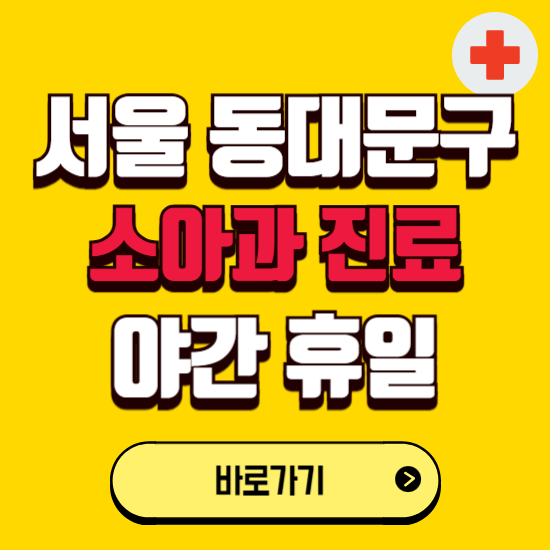 서울 동대문구 야간 소아과 진료병원 찾기 ❘ 24시 일요일 주말 연휴 응급진료 추천 잘하는 곳