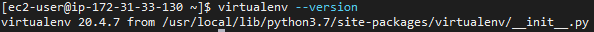 virtualenv --version