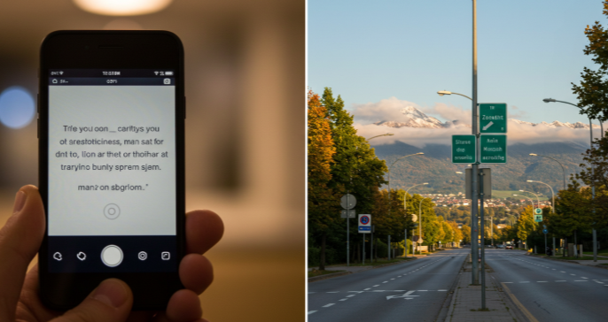 노안 증상 비교 이미지