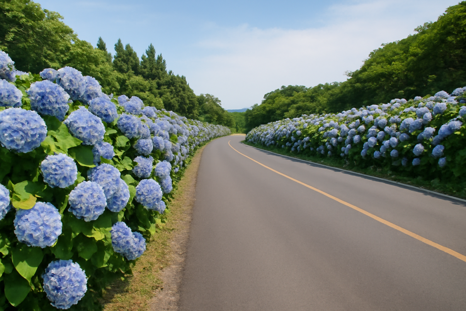 제주 혼인지 수국길 2025