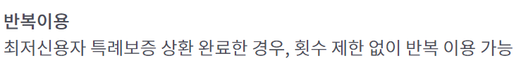 최저신용자 특례보증
