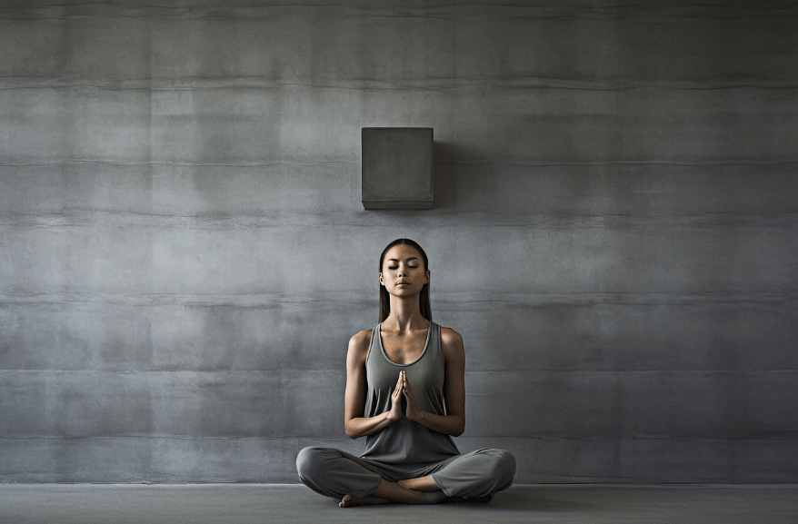 명상하는 여성