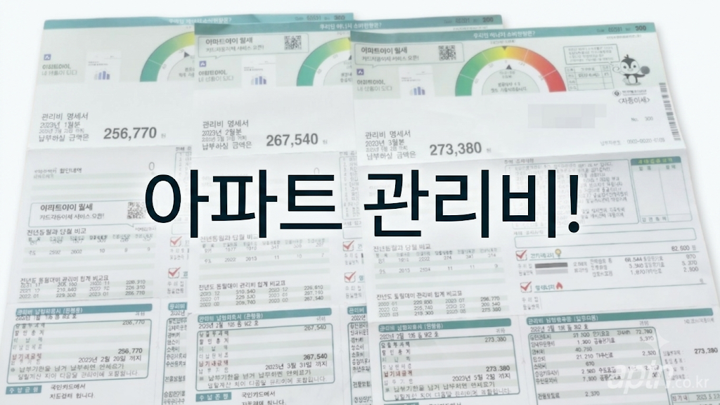 아파트 관리비 영수증