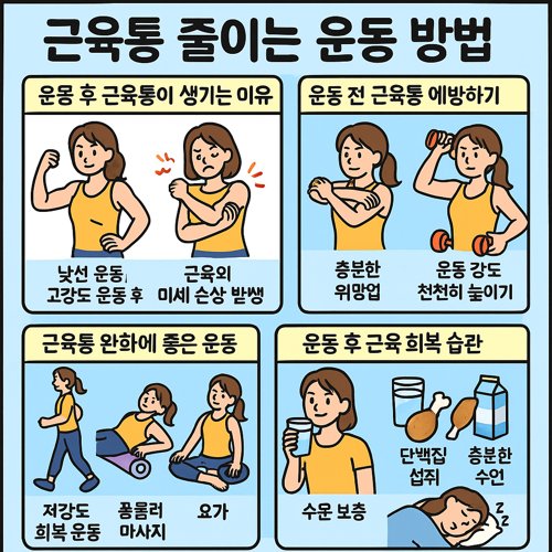 근육통 줄이는 운동 방법