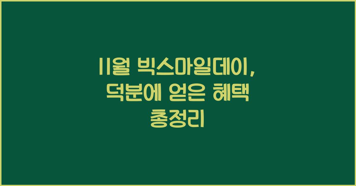 11월 빅스마일데이