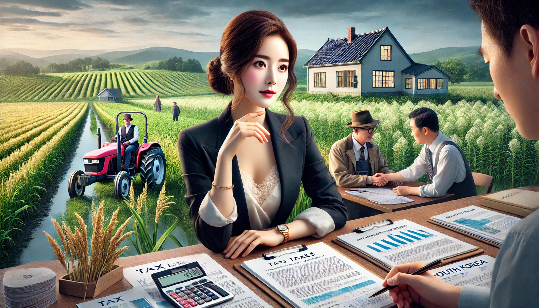농지매매 관련 세금 확인하는 이미지