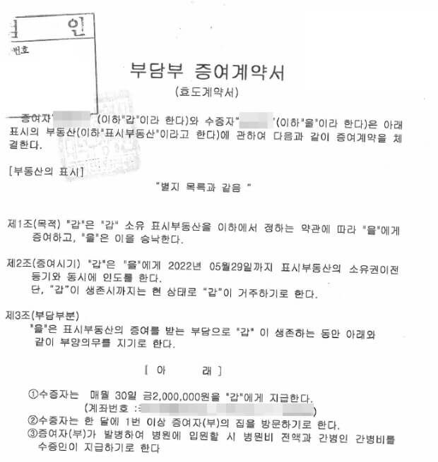 효도계약서