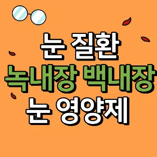 눈 질환 녹내장 백내장 눈 영양제-썸네일