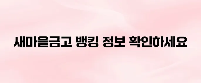 새마을금고 기업인터넷뱅킹 바로가기