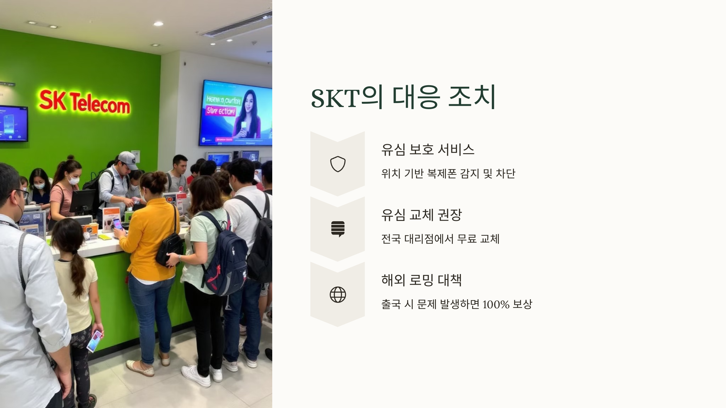 sk대리점에 대기중인 사람들