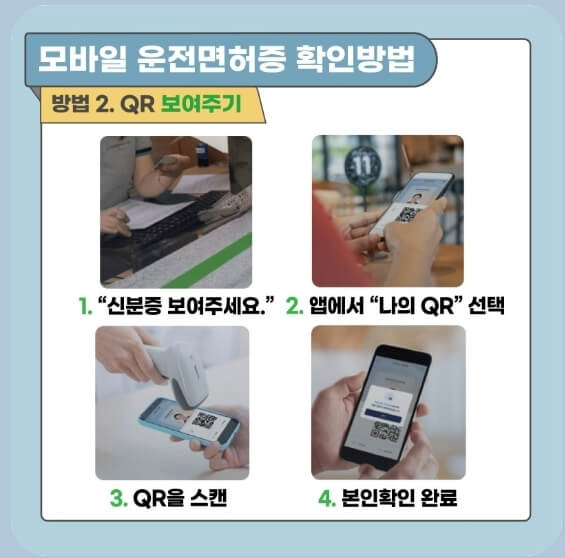 모바일운전면허증확인방법